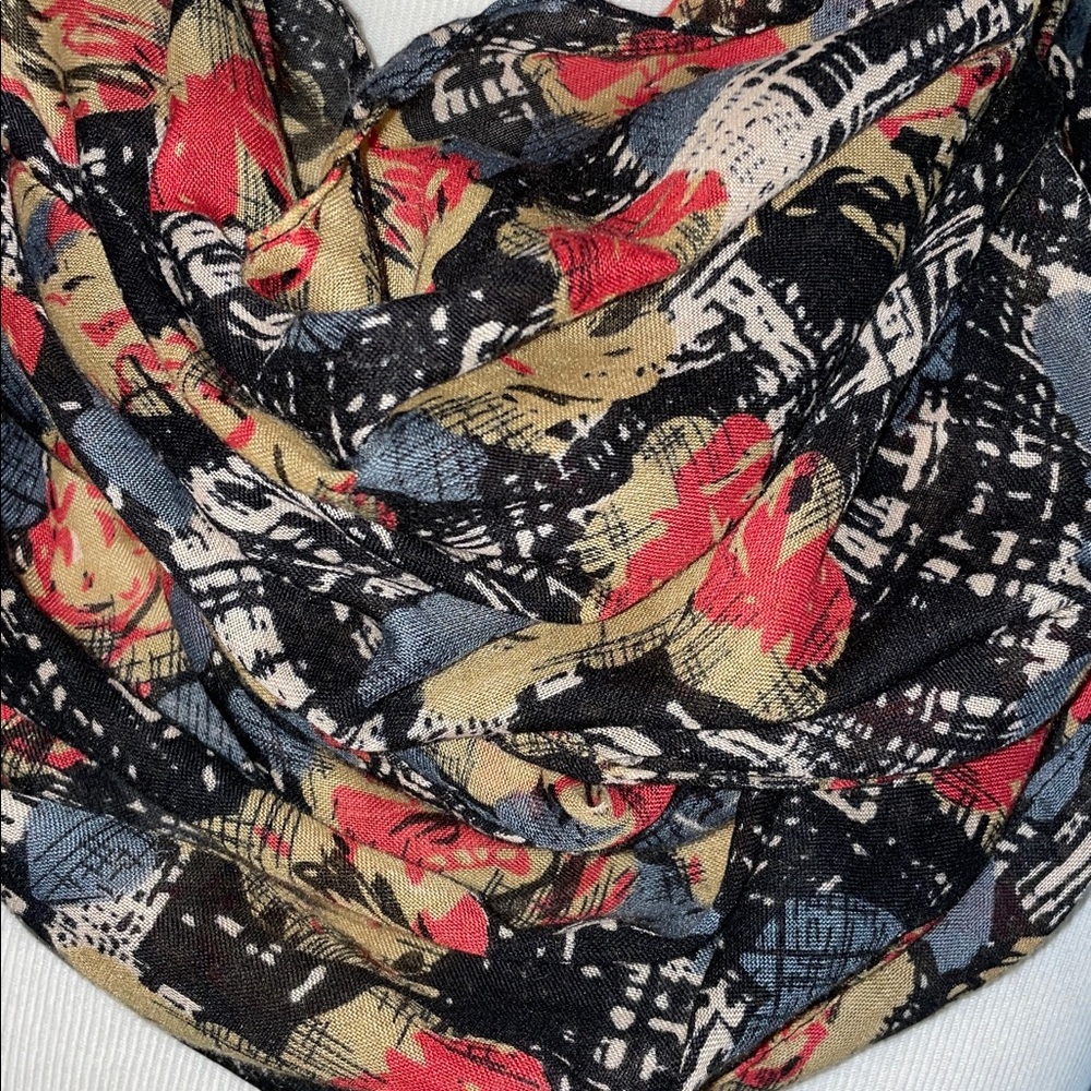 Mixed print infinity scarf - Picture 2 of 3